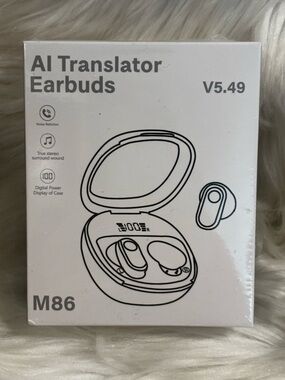 M86 AI Translator Bluetooth Earbuds-Black